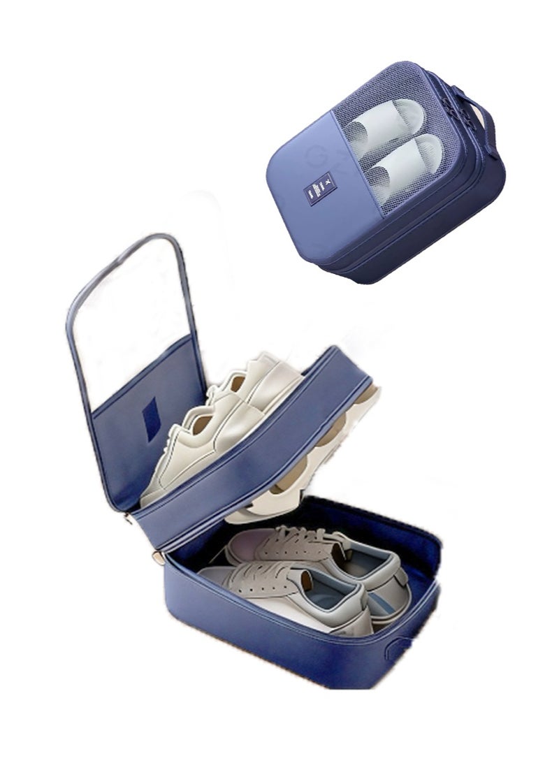 Travel shoe bag that holds 3 pairs of shoes, suitable for both men and women. Zippered shoe storage bag, perfect for travel and everyday use as a carry-on accessory - Image 1